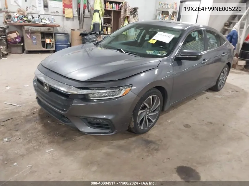 2022 Honda Insight Touring VIN: 19XZE4F99NE005220 Lot: 40804517