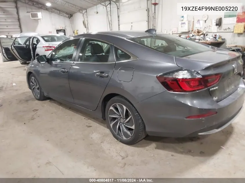 2022 Honda Insight Touring VIN: 19XZE4F99NE005220 Lot: 40804517