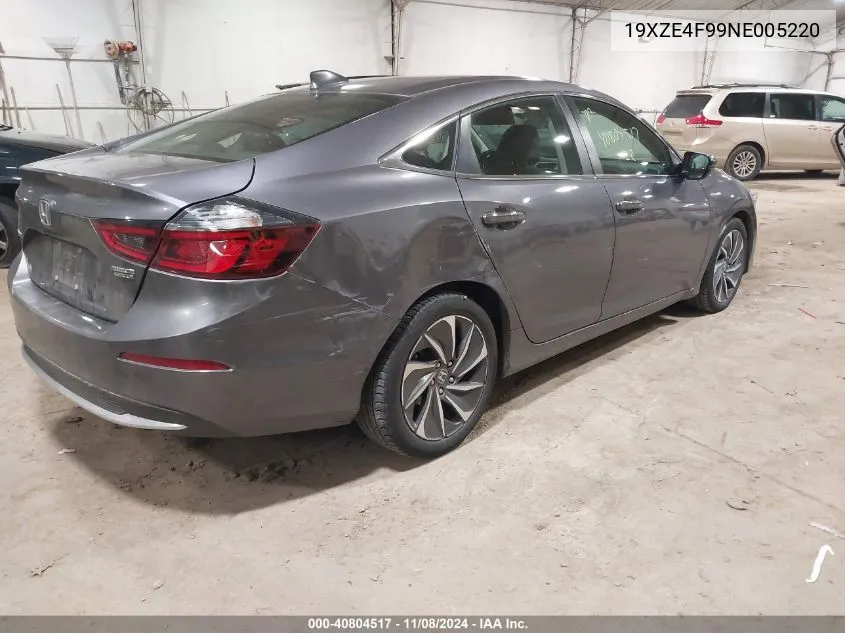 2022 Honda Insight Touring VIN: 19XZE4F99NE005220 Lot: 40804517