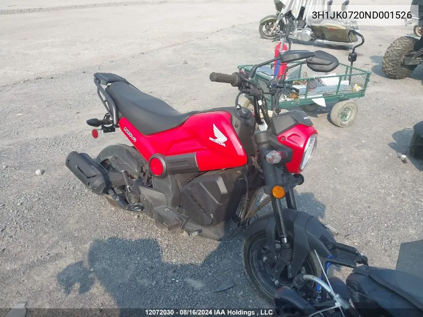 2022 Honda Nva110 N VIN: 3H1JK0720ND001526 Lot: 12072030