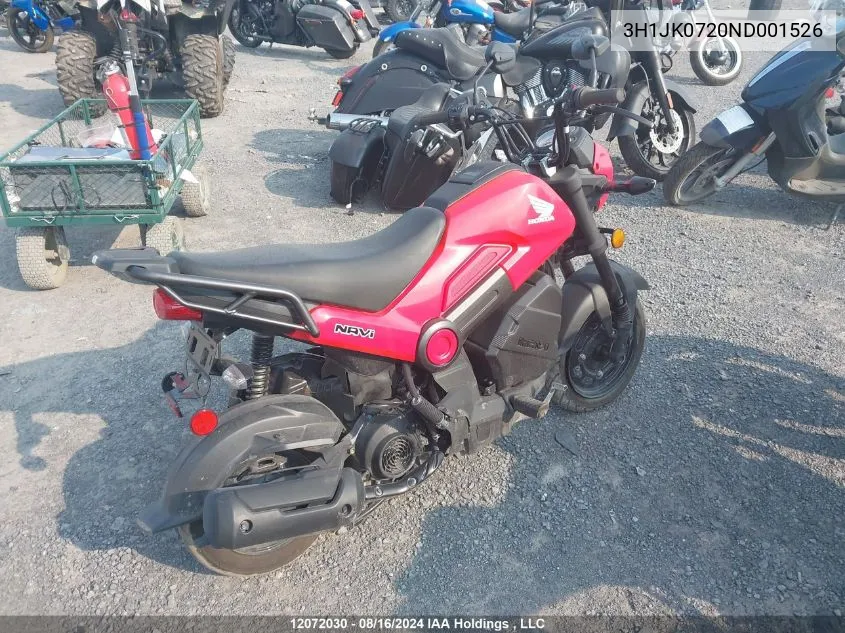 2022 Honda Nva110 N VIN: 3H1JK0720ND001526 Lot: 12072030