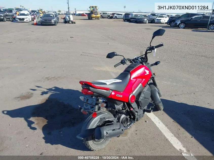 2022 Honda Nva110 B VIN: 3H1JK070XND011284 Lot: 40708228