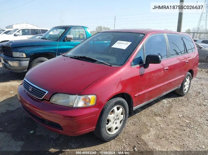 1995 Honda Odyssey Ex VIN: JHMRA1875SC026637 Lot: 40553240