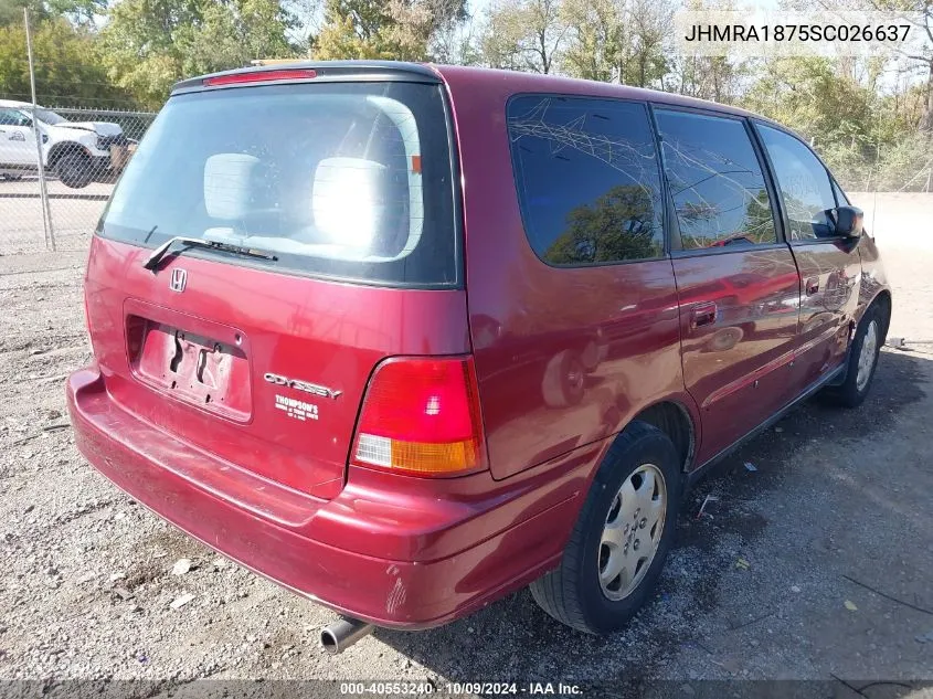 1995 Honda Odyssey Ex VIN: JHMRA1875SC026637 Lot: 40553240