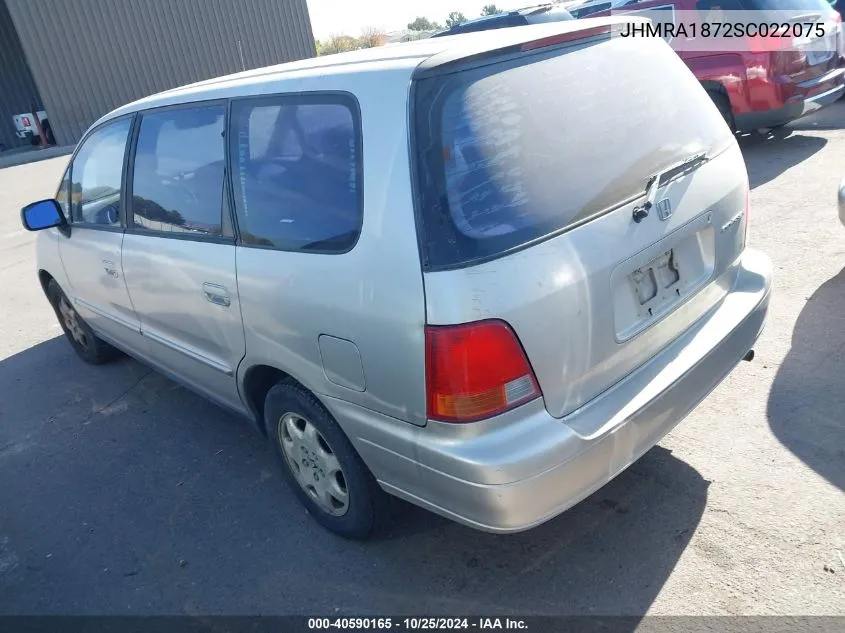 1995 Honda Odyssey Ex VIN: JHMRA1872SC022075 Lot: 40590165