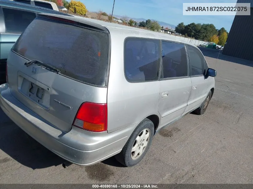 1995 Honda Odyssey Ex VIN: JHMRA1872SC022075 Lot: 40590165