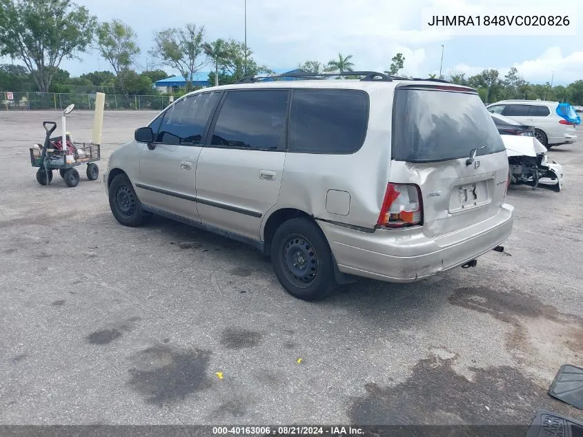 1997 Honda Odyssey Lx VIN: JHMRA1848VC020826 Lot: 40163006