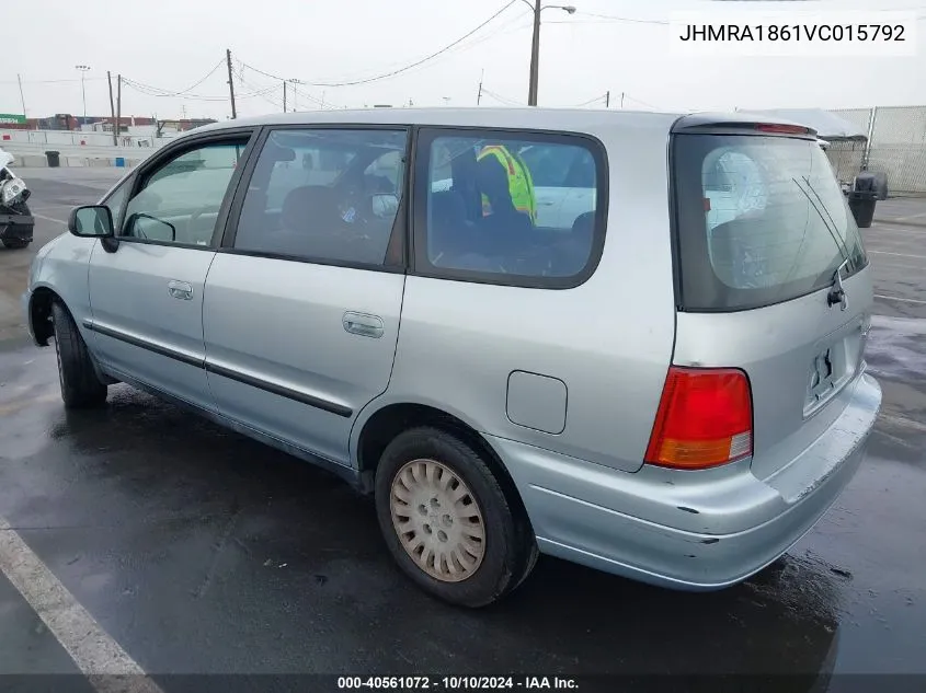 1997 Honda Odyssey Lx VIN: JHMRA1861VC015792 Lot: 40561072