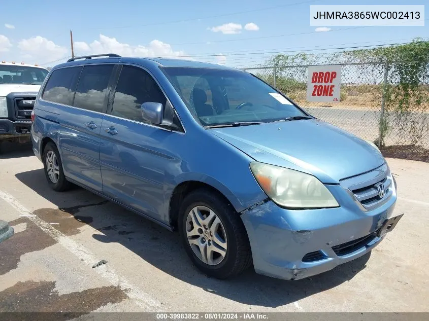 1998 Honda Odyssey Ex/Lx VIN: JHMRA3865WC002413 Lot: 39983822