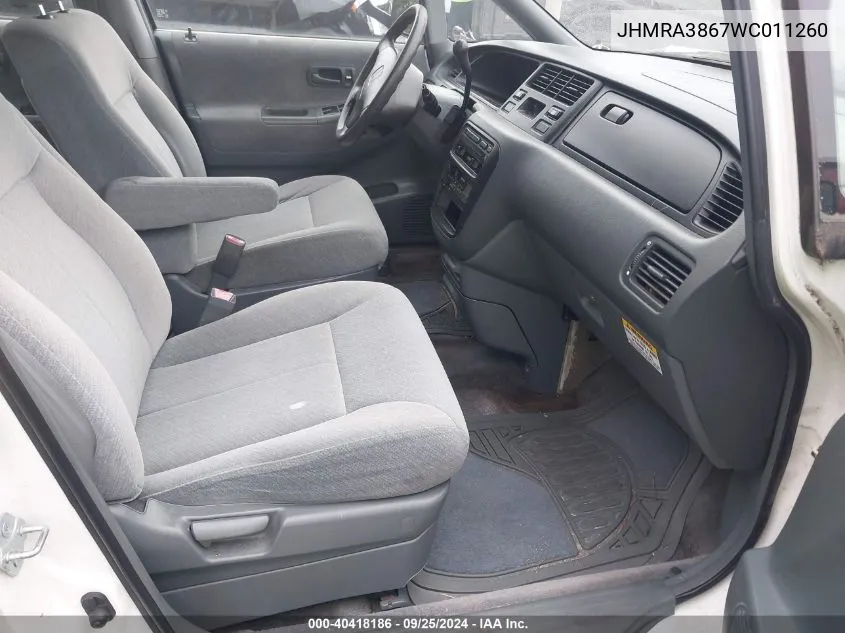 JHMRA3867WC011260 1998 Honda Odyssey Ex/Lx