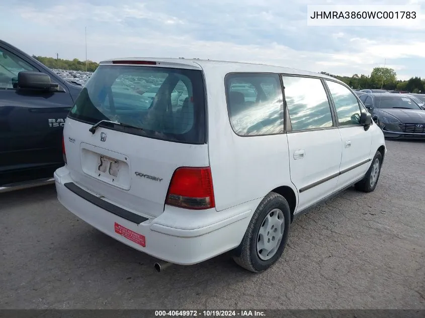 1998 Honda Odyssey Lx/Ex VIN: JHMRA3860WC001783 Lot: 40649972