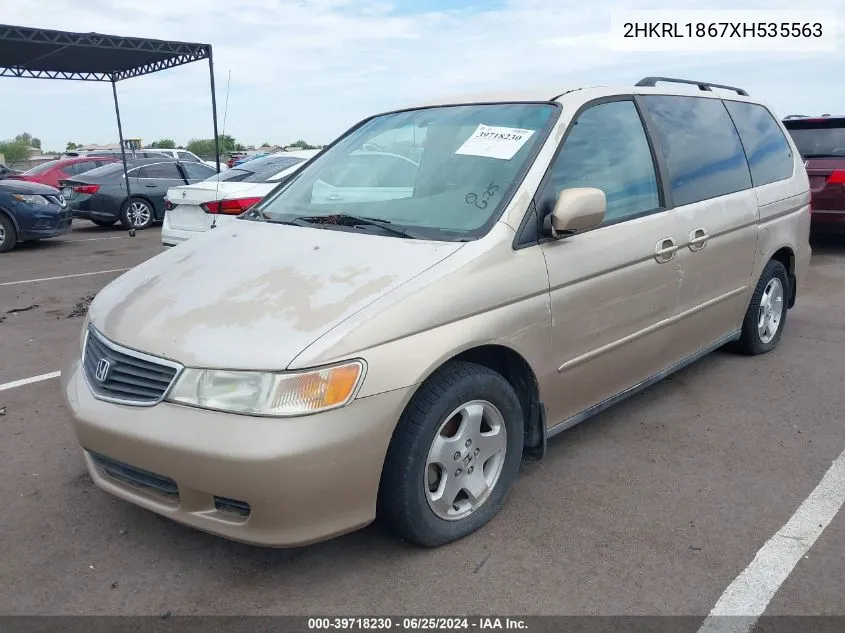 1999 Honda Odyssey Ex VIN: 2HKRL1867XH535563 Lot: 40315350