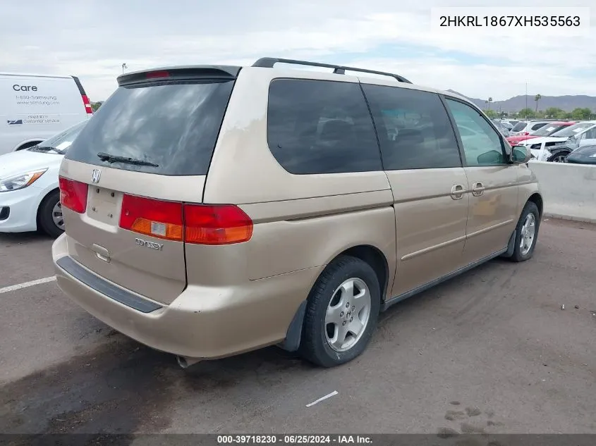 1999 Honda Odyssey Ex VIN: 2HKRL1867XH535563 Lot: 40315350