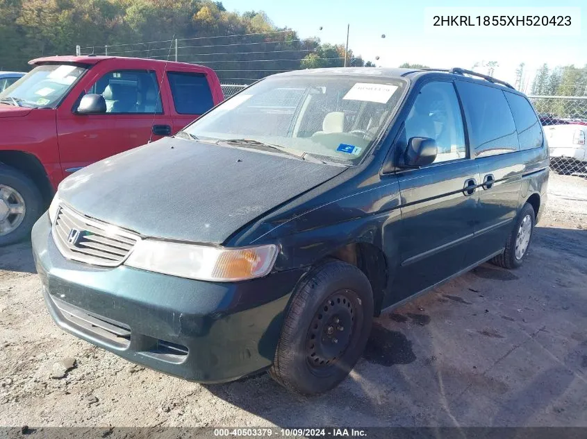 1999 Honda Odyssey Lx VIN: 2HKRL1855XH520423 Lot: 40503379