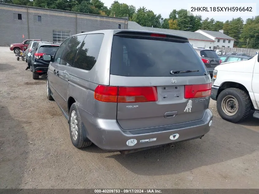 2HKRL185XYH596642 2000 Honda Odyssey Lx