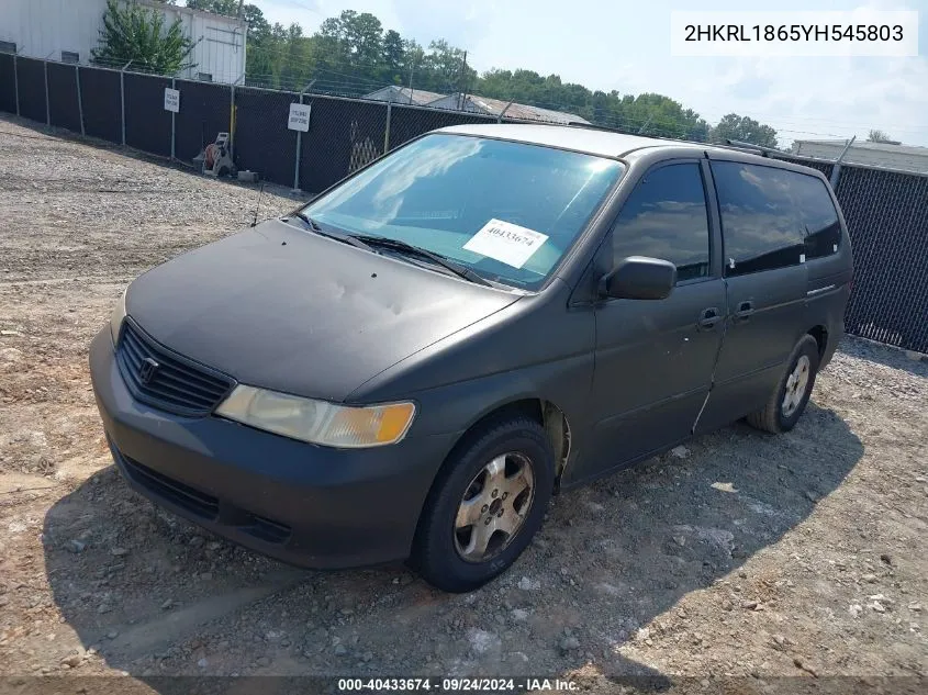 2HKRL1865YH545803 2000 Honda Odyssey Ex