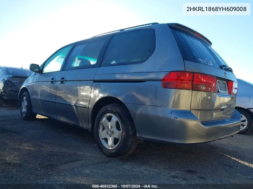 2000 Honda Odyssey Ex VIN: 2HKRL1868YH609008 Lot: 40532365