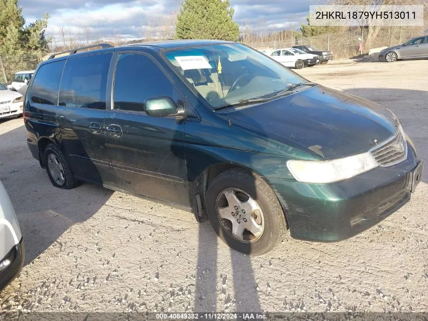 2000 Honda Odyssey Ex VIN: 2HKRL1879YH513011 Lot: 40849382