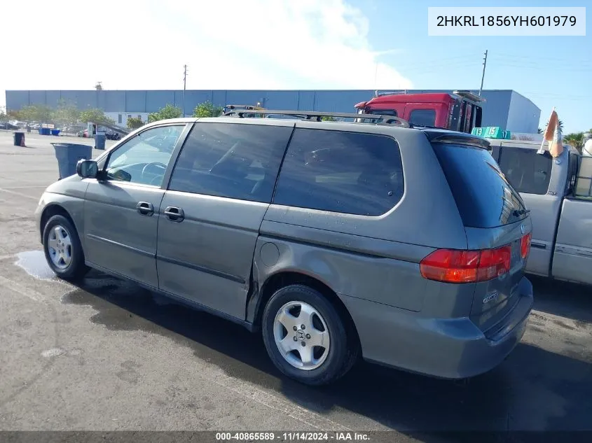 2000 Honda Odyssey Lx VIN: 2HKRL1856YH601979 Lot: 40865589