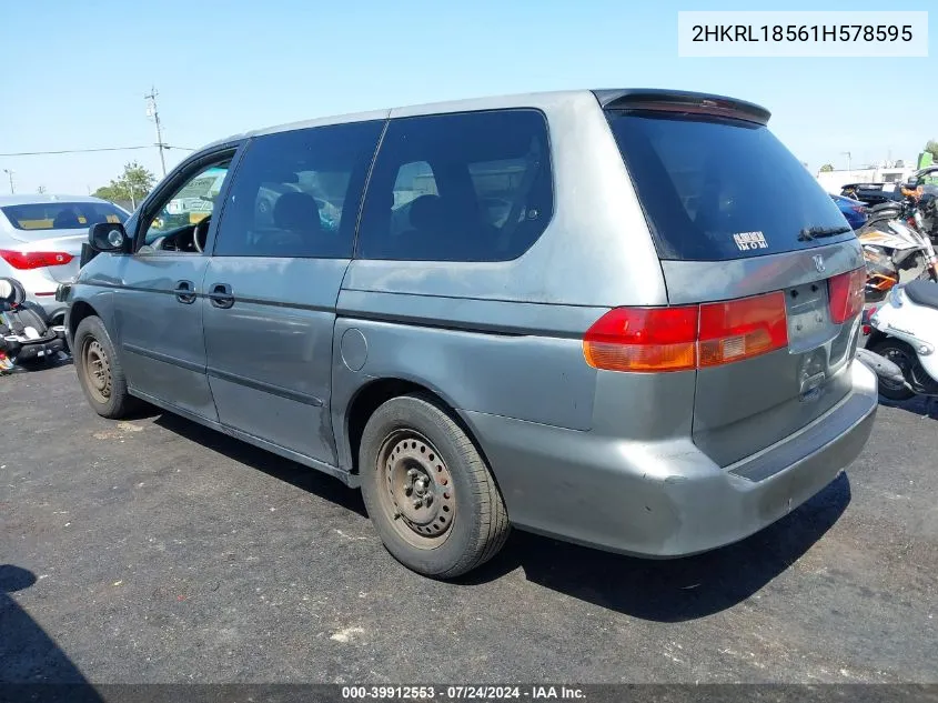 2001 Honda Odyssey Lx VIN: 2HKRL18561H578595 Lot: 39912553