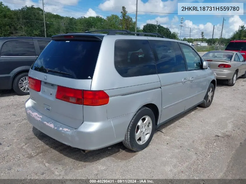 2001 Honda Odyssey Ex VIN: 2HKRL18731H559780 Lot: 40290431