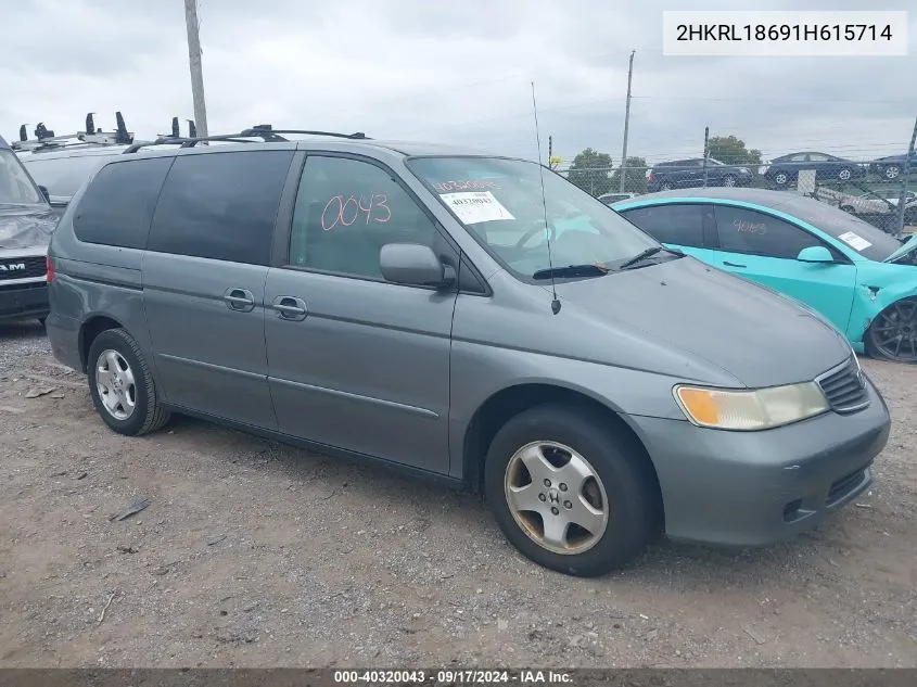 2001 Honda Odyssey Ex VIN: 2HKRL18691H615714 Lot: 40320043