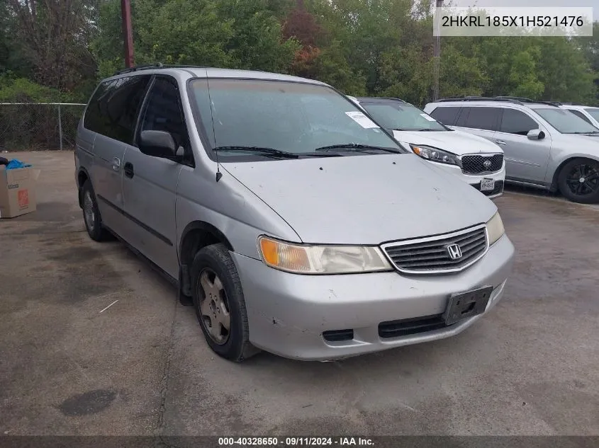 2001 Honda Odyssey Lx VIN: 2HKRL185X1H521476 Lot: 40328650