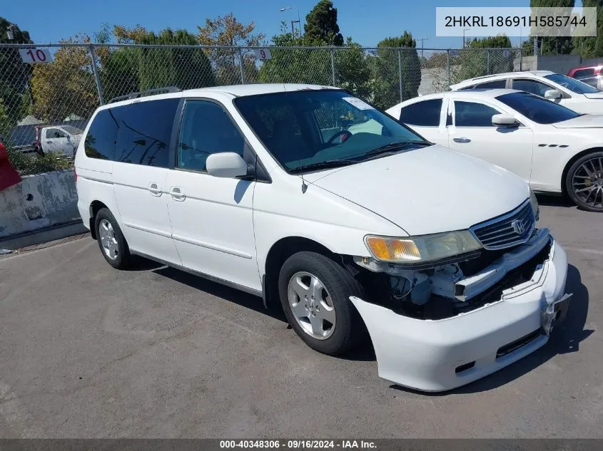 2001 Honda Odyssey Ex VIN: 2HKRL18691H585744 Lot: 40348306