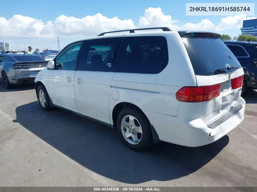 2001 Honda Odyssey Ex VIN: 2HKRL18691H585744 Lot: 40348306