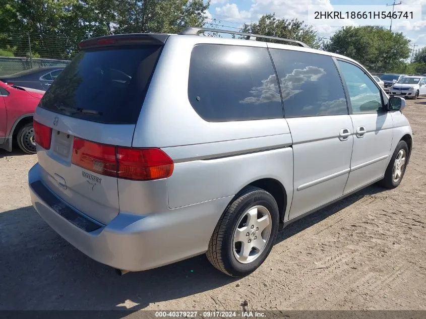 2001 Honda Odyssey Ex VIN: 2HKRL18661H546741 Lot: 40379227