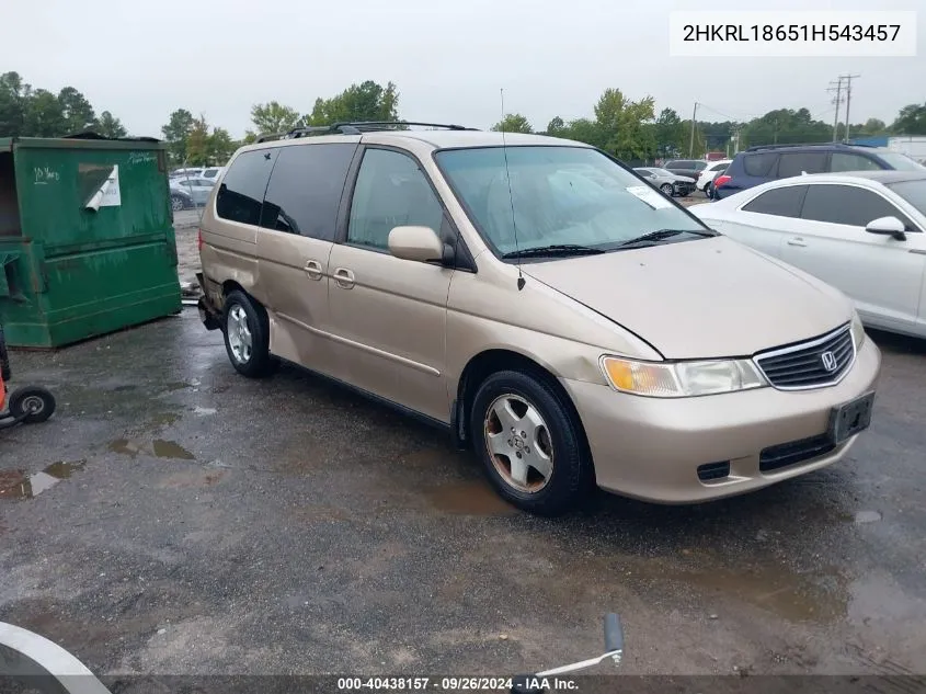 2HKRL18651H543457 2001 Honda Odyssey Ex