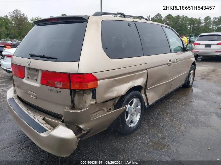 2HKRL18651H543457 2001 Honda Odyssey Ex