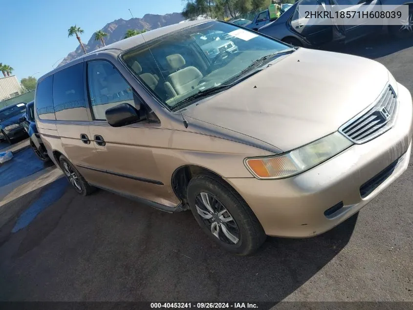 2001 Honda Odyssey Lx VIN: 2HKRL18571H608039 Lot: 40453241