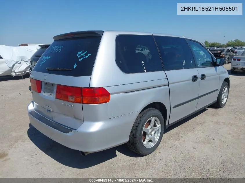 2HKRL18521H505501 2001 Honda Odyssey Lx