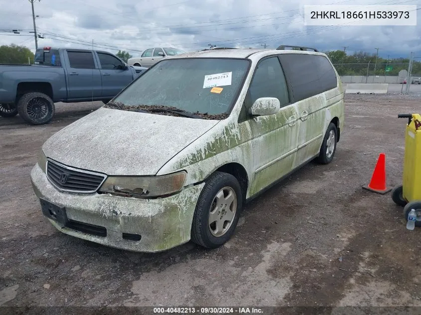 2001 Honda Odyssey Ex VIN: 2HKRL18661H533973 Lot: 40482213