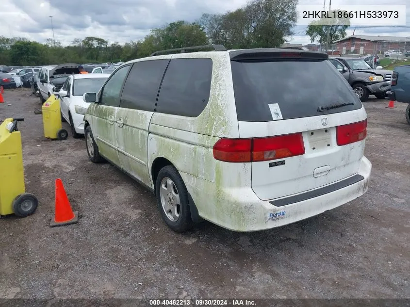 2001 Honda Odyssey Ex VIN: 2HKRL18661H533973 Lot: 40482213