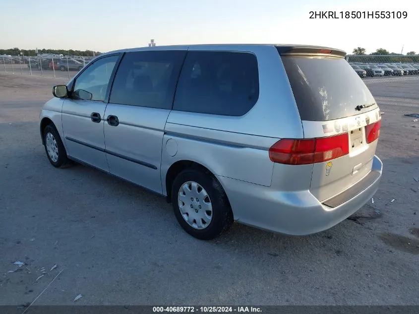 2001 Honda Odyssey Lx VIN: 2HKRL18501H553109 Lot: 40689772