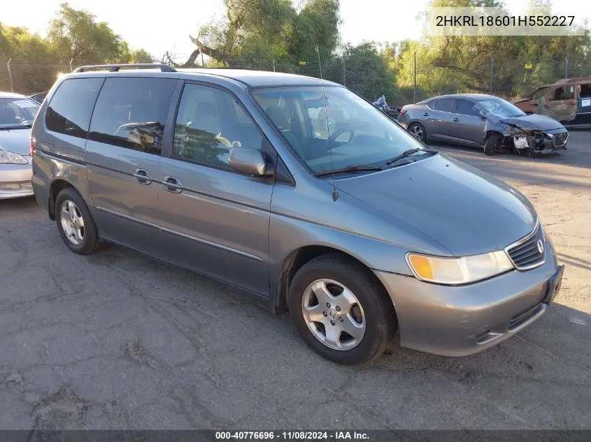 2001 Honda Odyssey Ex VIN: 2HKRL18601H552227 Lot: 40776696