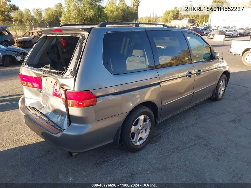 2001 Honda Odyssey Ex VIN: 2HKRL18601H552227 Lot: 40776696