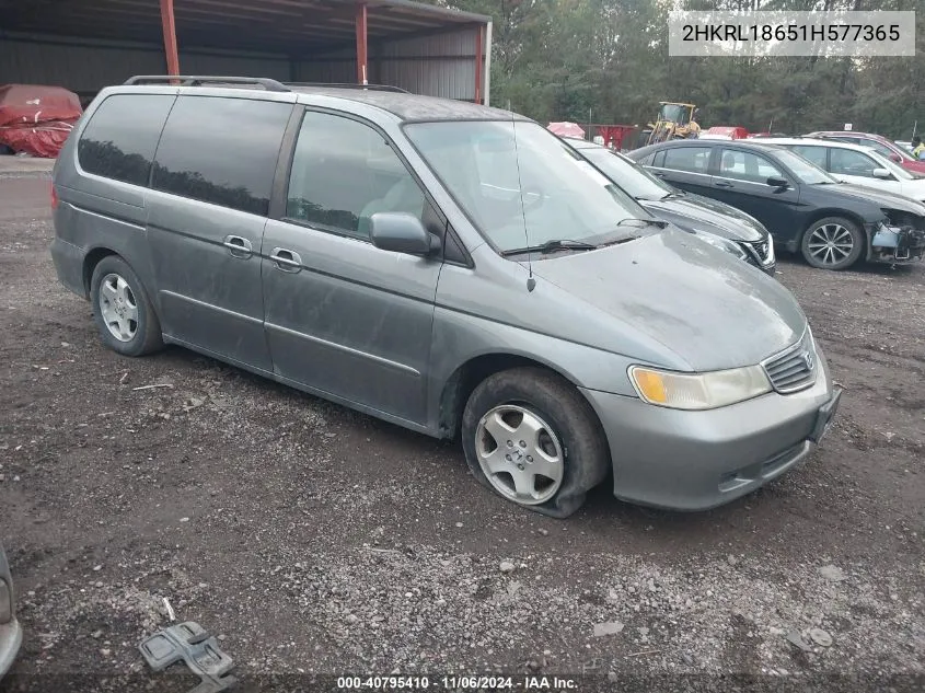 2001 Honda Odyssey Ex VIN: 2HKRL18651H577365 Lot: 40795410