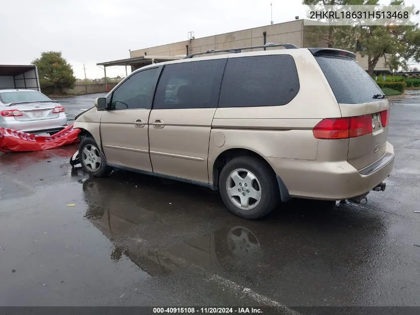 2001 Honda Odyssey Ex VIN: 2HKRL18631H513468 Lot: 40915108