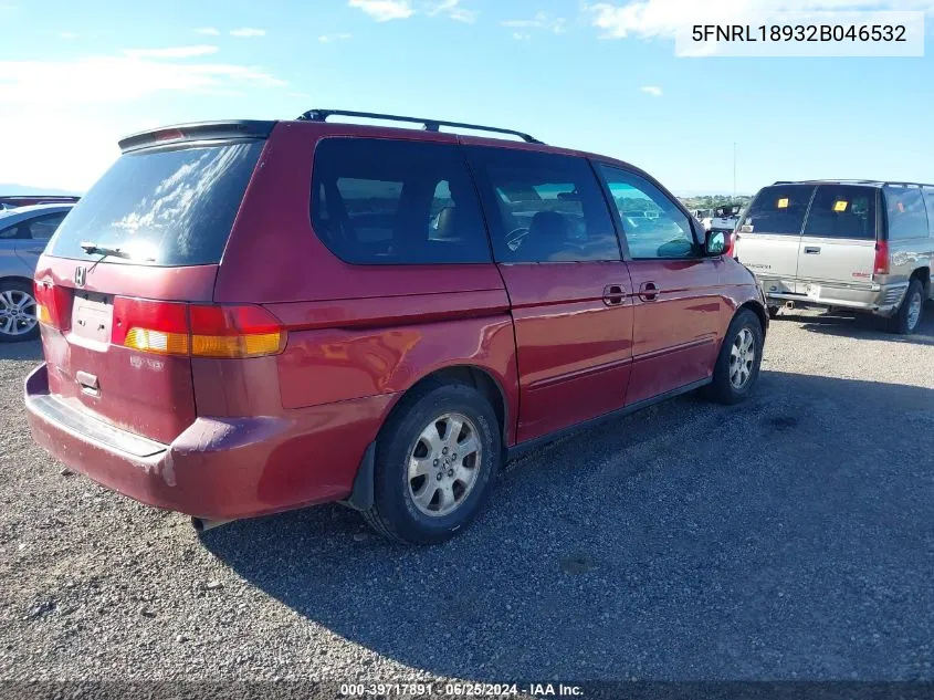 5FNRL18932B046532 2002 Honda Odyssey Ex-L