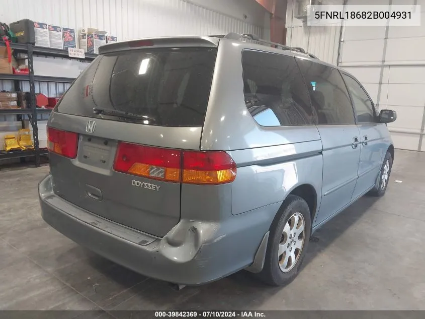 5FNRL18682B004931 2002 Honda Odyssey Ex