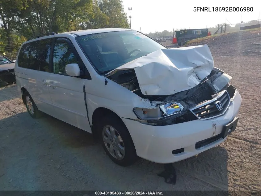 5FNRL18692B006980 2002 Honda Odyssey Ex