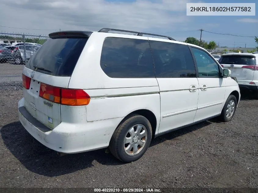 2HKRL18602H577582 2002 Honda Odyssey Ex