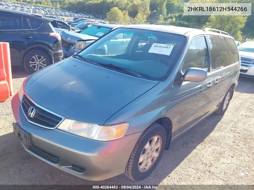 2002 Honda Odyssey Ex VIN: 2HKRL18612H544266 Lot: 40264483