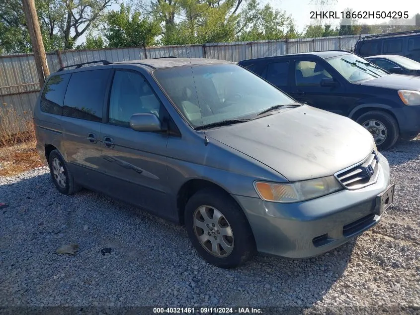 2002 Honda Odyssey Ex VIN: 2HKRL18662H504295 Lot: 40321461