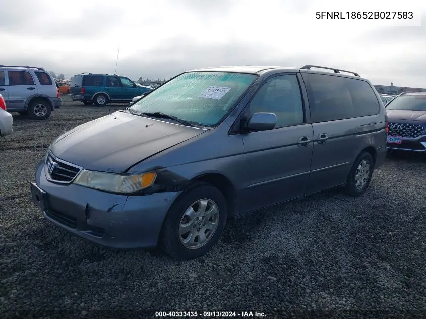 5FNRL18652B027583 2002 Honda Odyssey Ex