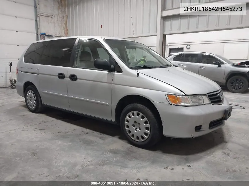 2002 Honda Odyssey Lx VIN: 2HKRL18542H545273 Lot: 40519091