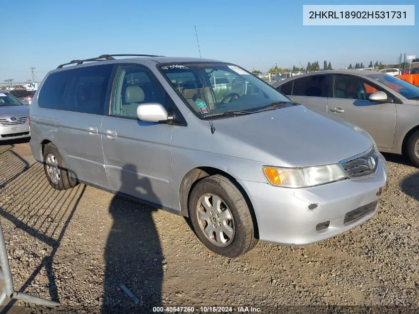 2HKRL18902H531731 2002 Honda Odyssey Ex-L